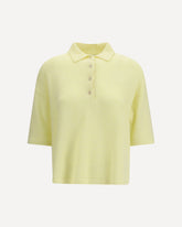 Short-sleeve polo neck Sweater - YELLOW | Base Blu