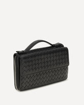Intrecciato nappa Wallet - BLACK | Base Blu