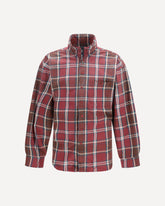 Zip Shirt in cotton-blend flannel - RED | Base Blu