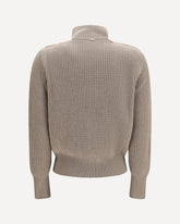 Cardigan Resort in pura lana a coste - BEIGE | Base Blu