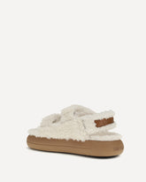 The Fur-lined Sandals - WHITE | Base Blu