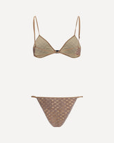 Bikini in viscosa lamé  - MARRONE | Base Blu