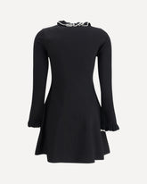 VALENTINO Knit Dress with volants BLACK