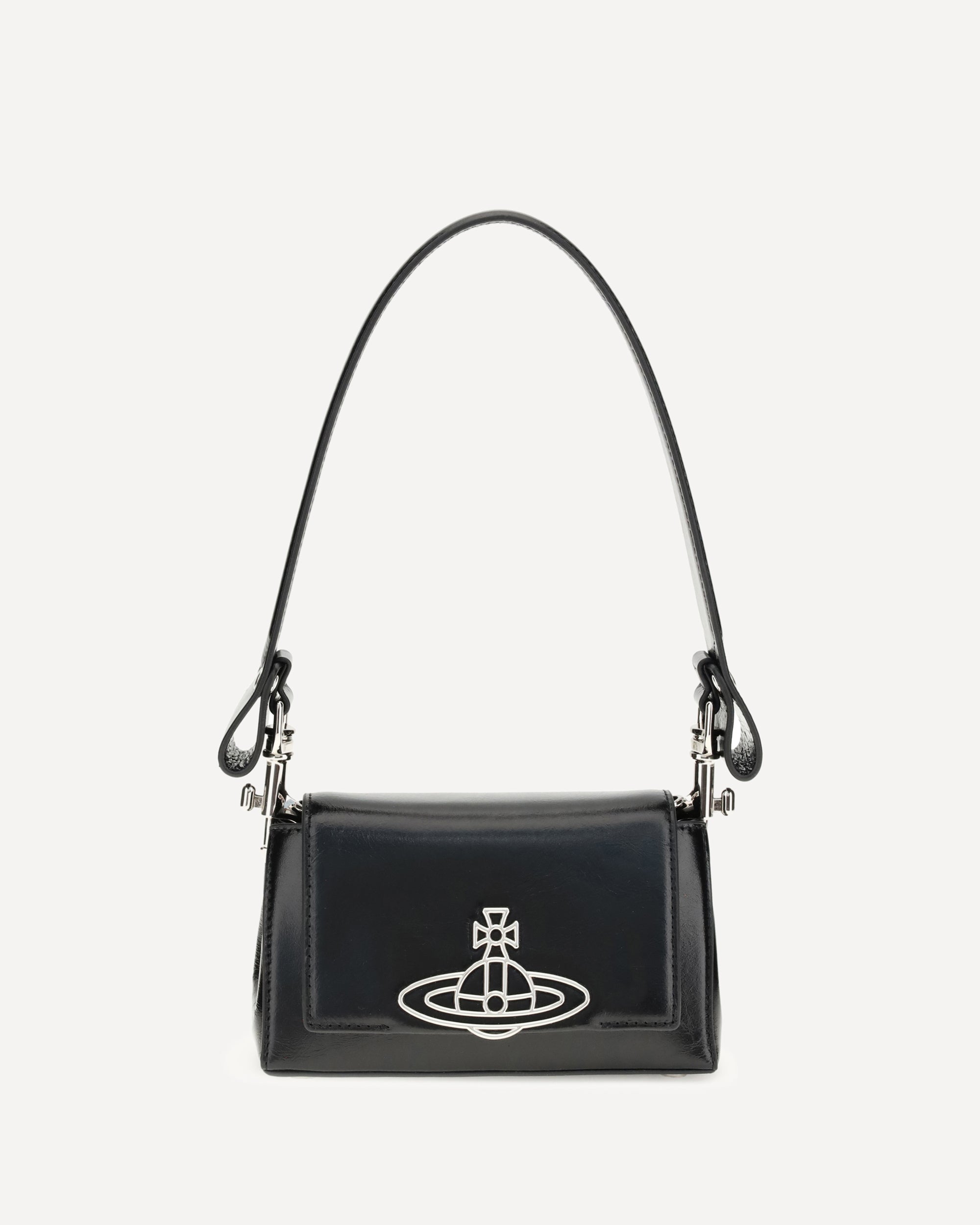 ショルダーバッグ・ポシェット Vivienne Westwood Hazel Small Logo 46030001W S000B N401 Shou VIVIENNE WESTWOOD Hazel small Shoulder Bag BLACK | Base Blu