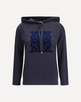 Felpa con Cappuccio Taddeo in lana vergine - NERO | Base Blu