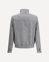 Bomber Jacket made by an exquisite blend of linen wool and silk - GREY | Base Blu