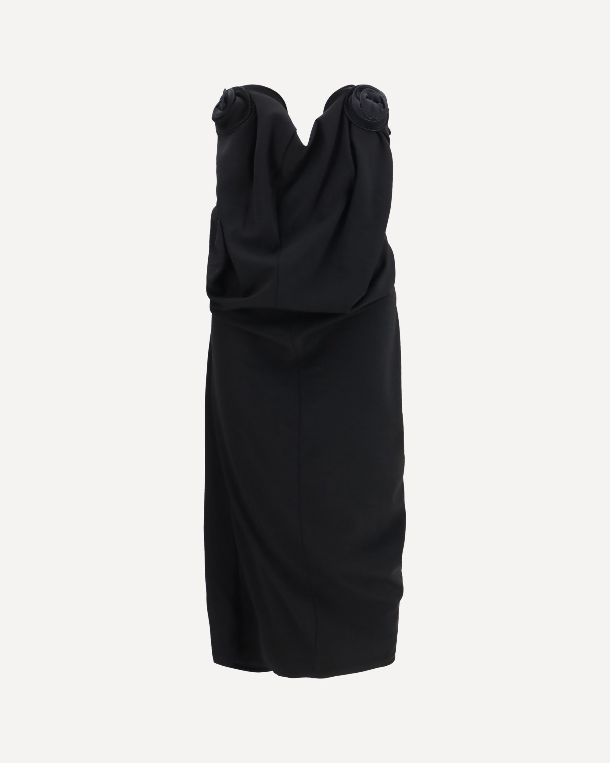 magda butrym black dress Draped with sculptural floral details magda butrym husband Pearl Backless Chainmail Mini Ship From Overseas Sculptural twisted floral details Dress Fit:Petite