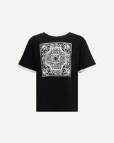 Baroque print T-Shirt - BLACK | Base Blu