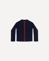 Web stripe wool Sweater for Boy - BLUE | Base Blu