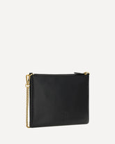 Leather Shoulder Bag - BLACK | Base Blu