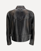 Nappa leather Jacket - BLACK | Base Blu