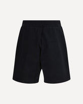 Embroidered logo cotton Shorts - BLACK | Base Blu