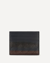 Portacarte Intrecciato in pelle - NERO | Base Blu