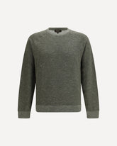 Cotton crew neck Sweatshirt - GREEN | Base Blu