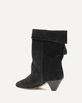 Draped suede Boots - BLACK | Base Blu
