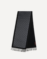GG jacquard wool Scarf - GREY | Base Blu