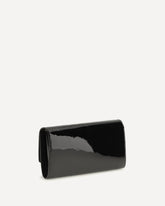 Bettina patent leather chain Wallet - BLACK | Base Blu