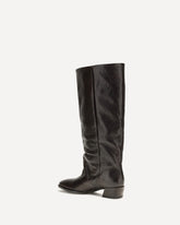 High leather Boots - BROWN | Base Blu