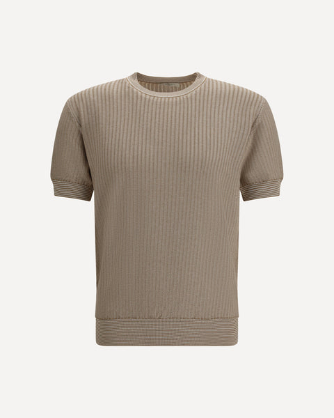 PIACENZA CASHMERE cotton and silk blend Sweater BEIGE | Base Blu