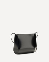 Loge brushed leather Crossbody Bag - BLACK | Base Blu