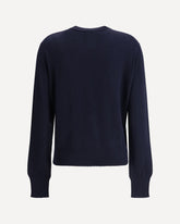 Wool logo Cardigan - BLUE | Base Blu