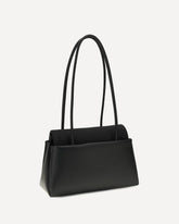 Leather Shoulder Bag - BLACK | Base Blu