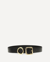Leather Regalo Belt - BLACK | Base Blu