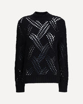 Maglione con Motivo Geometrico - NERO | Base Blu