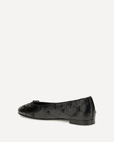 Bunny knot pointed Ballerinas - BLACK | Base Blu