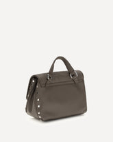 Saeta Baby leather Postina Handbag - BROWN | Base Blu