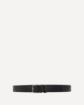 Woven lambskin leather Belt - BLACK | Base Blu