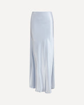 Asymmetric satin Skirt - LIGHT BLUE | Base Blu