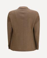 Linen and cotton Blazer - BROWN | Base Blu