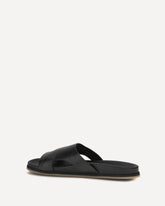 Leather Slippers - BLACK | Base Blu