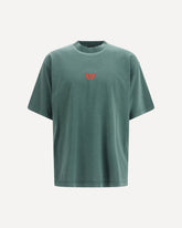T-Shirt con logo BB ricamato  - VERDE | Base Blu