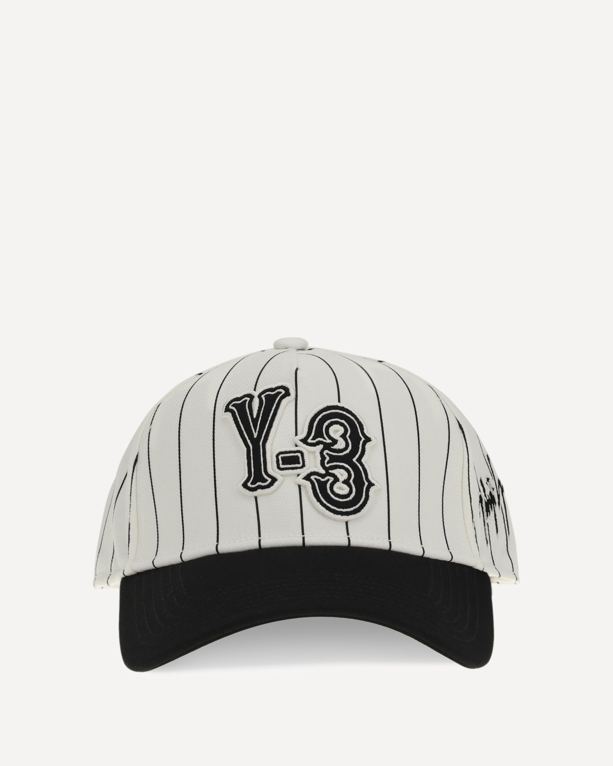 Y-3 Pinstripe Baseball Cap WHITE | Base Blu