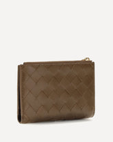Medium bifold Intrecciato Wallet - BROWN | Base Blu