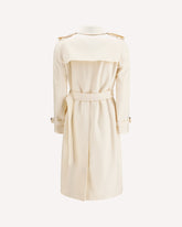 Long Kensington cashmere Trench Coat - WHITE | Base Blu