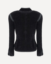 Silk Blazer with decorative metal shank buttons - BLACK | Base Blu