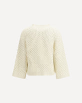 Jumper crafted from Platinum yarn with micro sequins - CREAM | Base Blu