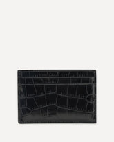 Croco print Card Holder - BLACK | Base Blu