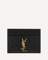 Matelassé leather Cardholder - BLACK | Base Blu