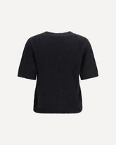 Alpaca and wool-blend T-shirt - BLACK | Base Blu
