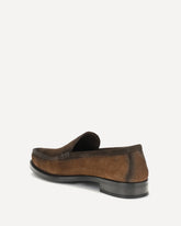 Loafers with a vintage-effect in suede leather - BROWN | Base Blu
