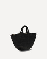 Raffia Handbag - BLACK | Base Blu
