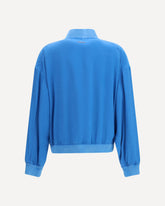 Silk zipper Jacket - LIGHT BLUE | Base Blu