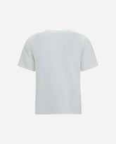 Cotton T-Shirt with Check Flag - WHITE | Base Blu
