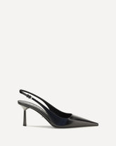 Leather Slingback Pumps - BLACK | Base Blu