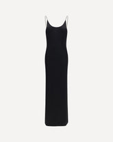 Abito a schiena nuda in maglia con catena Cassandre - NERO | Base Blu