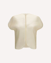 Top Briar in organza di seta - CREMA  | Base Blu